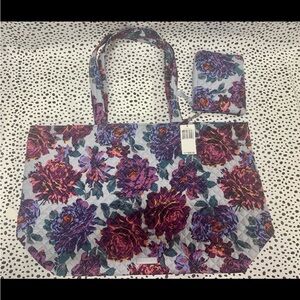 Vera Bradley Purple and Pink Floral Tote